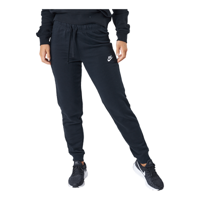 Sportswear Club Fleece Women's Mid-Rise Pants BLACK/WHITE