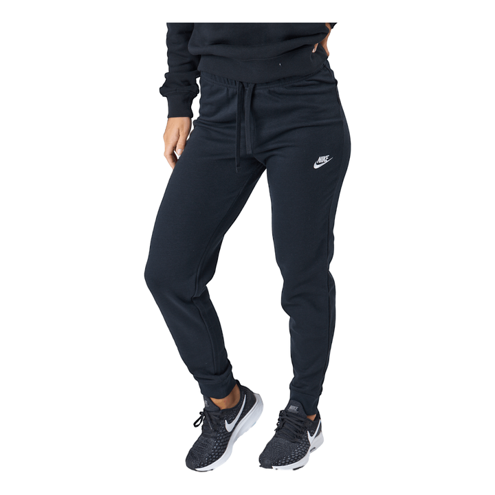 Sportswear Club Fleece Women s Mid Rise Pants BLACK WHITE