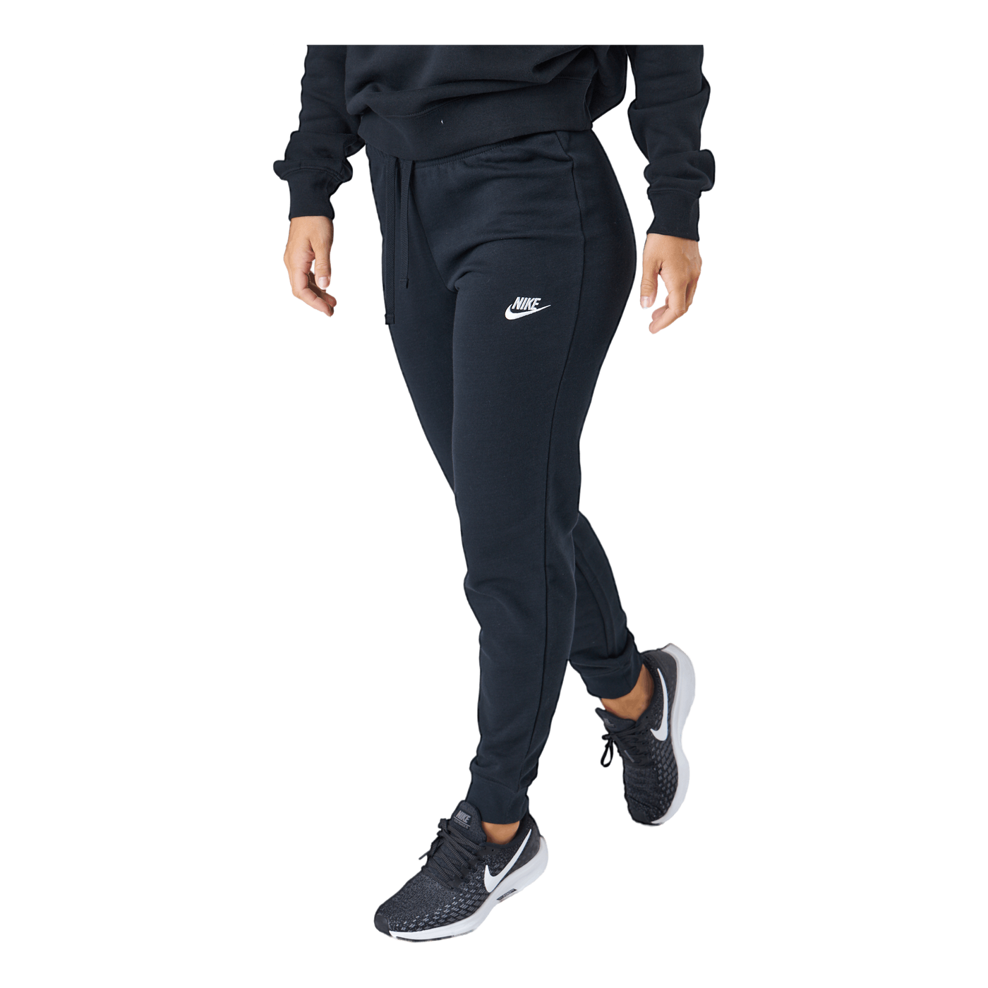 Sportswear Club Fleece Women's Mid-Rise Pants BLACK/WHITE