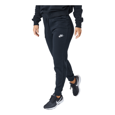 Sportswear Club Fleece Women's Mid-Rise Pants BLACK/WHITE