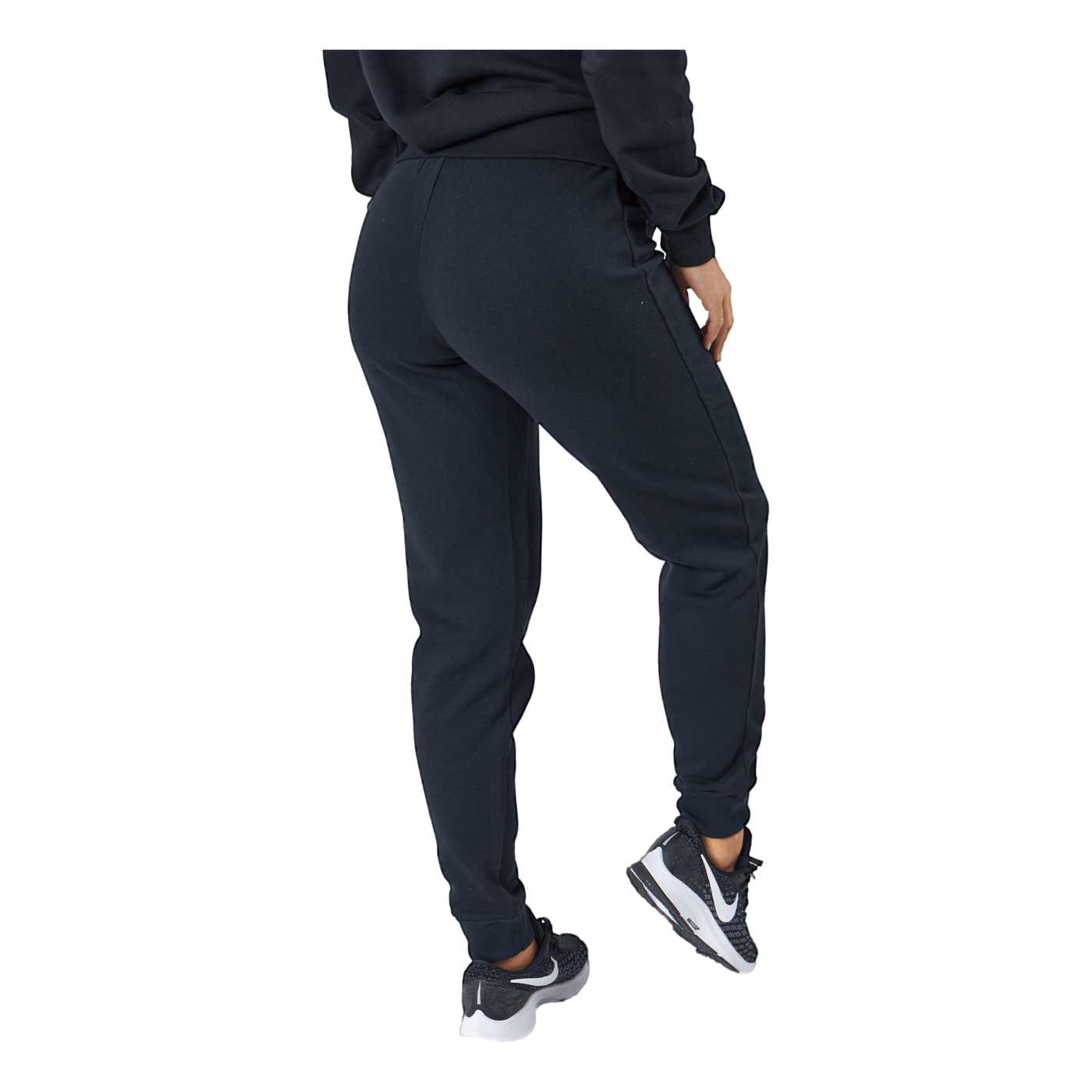 Sportswear Club Fleece Women's Mid-Rise Pants BLACK/WHITE