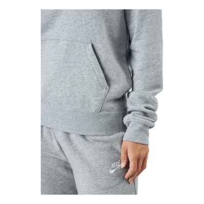 Sportswear Club Fleece Women's Funnel Hoodie DK GREY HEATHER/WHITE