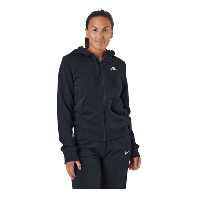 Sportswear Club Fleece Women's Full-Zip Hoodie BLACK/WHITE