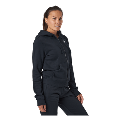 Sportswear Club Fleece Women's Full-Zip Hoodie BLACK/WHITE