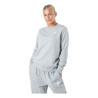 Sportswear Club Fleece Women's Crew DK GREY HEATHER/WHITE