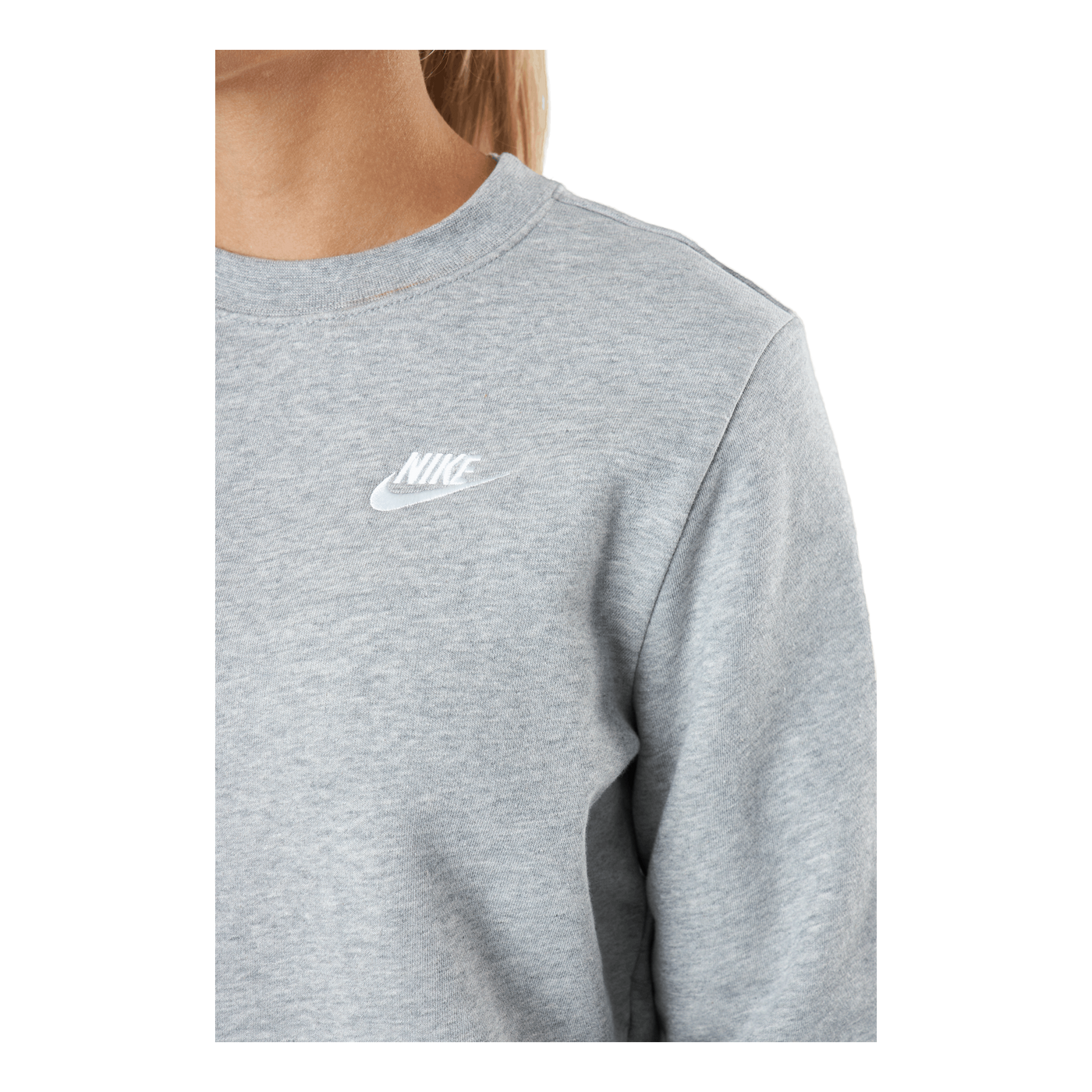 Sportswear Club Fleece Women's Crew DK GREY HEATHER/WHITE