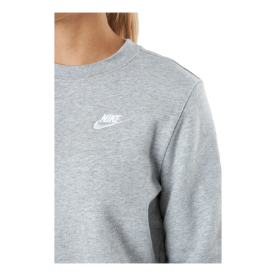 Sportswear Club Fleece Women's Crew DK GREY HEATHER/WHITE