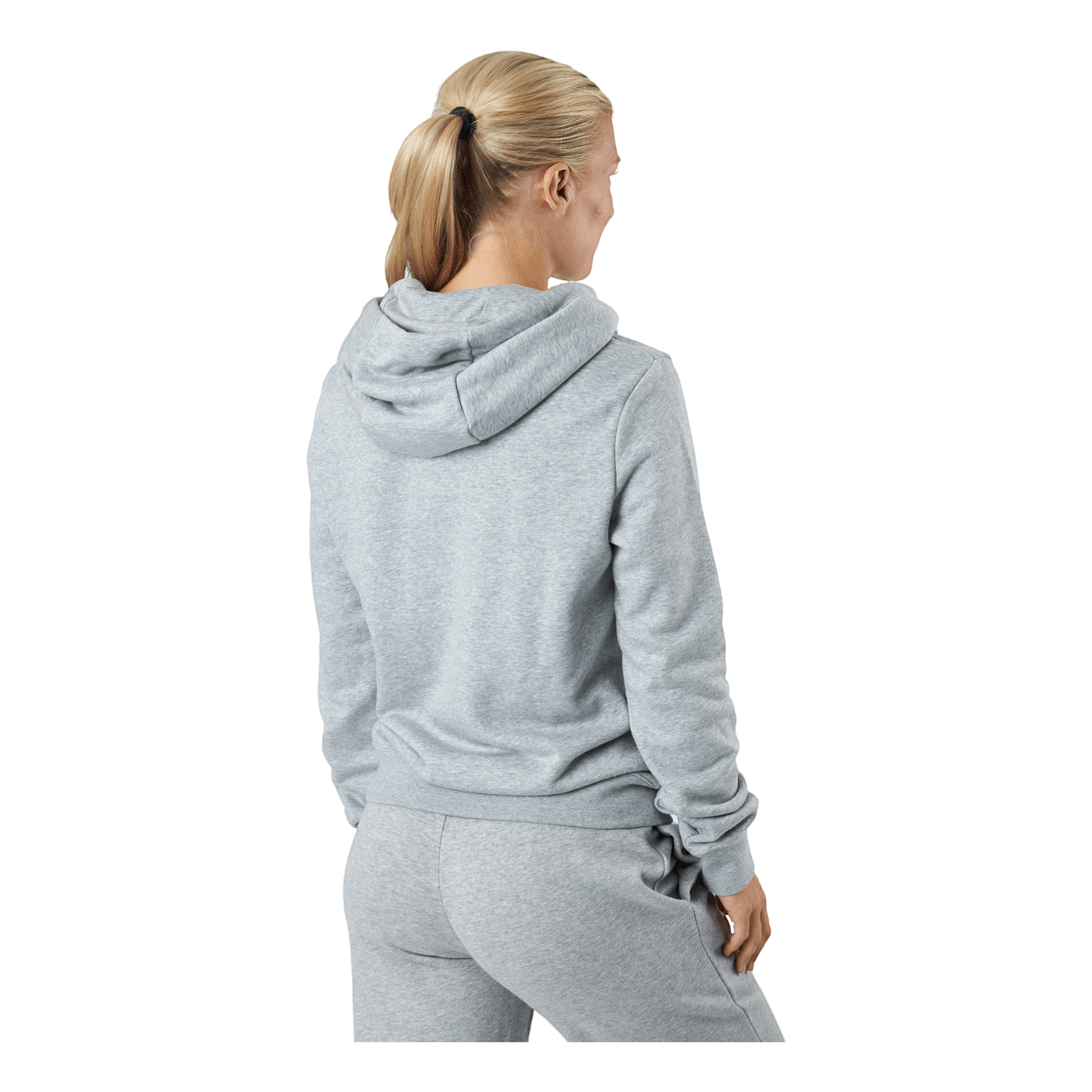 Sportswear Club Fleece Women's Logo Pullover Hoodie DK GREY HEATHER/WHITE