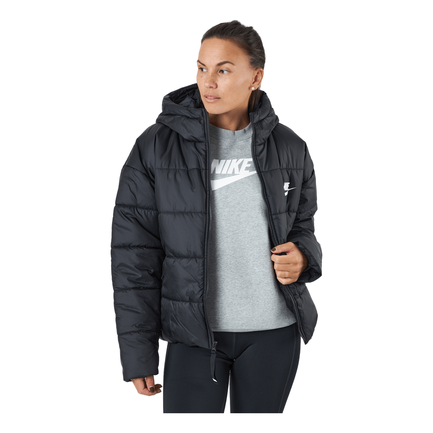 W Nsw Syn Tf Rpl Hd Jkt Black/black/white