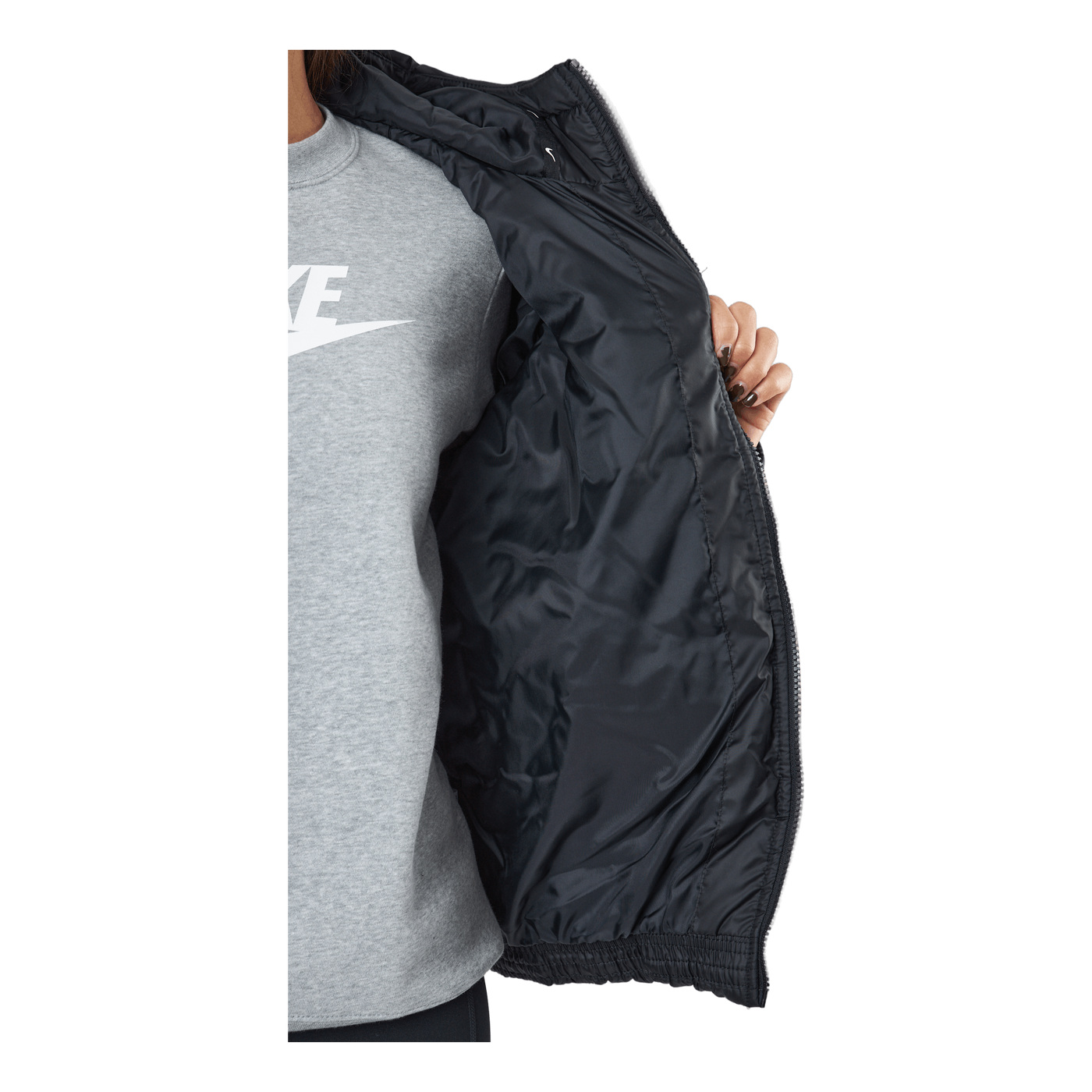 W Nsw Syn Tf Rpl Hd Jkt Black/black/white