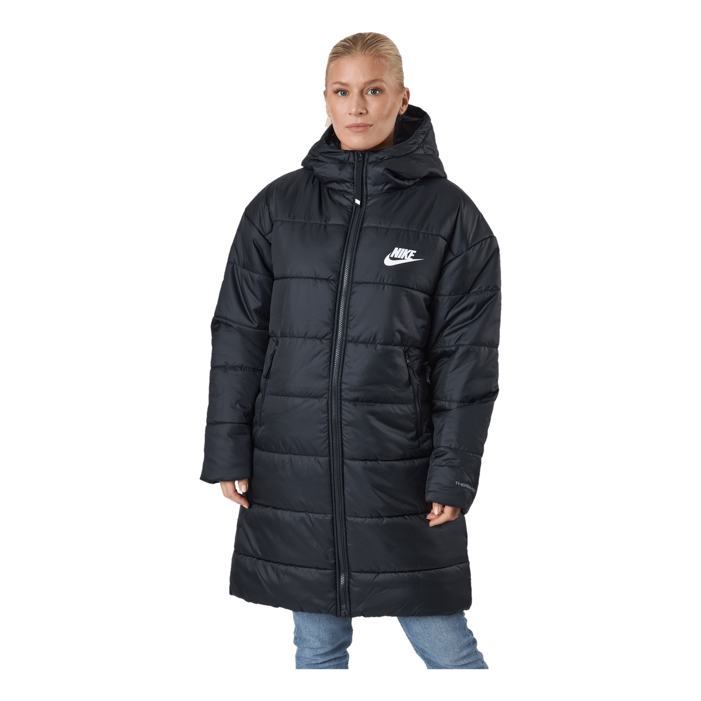 W Nsw Syn Tf Rpl Hd Parka Black/black/white