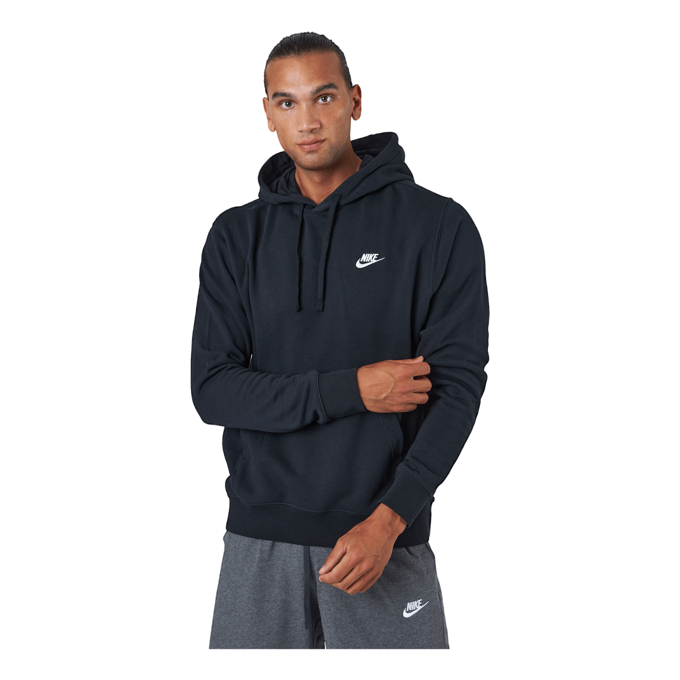 Sportswear Club Men's Pullover Hoodie BLACK/BLACK/WHITE