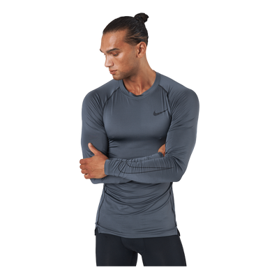 Nike Pro Dri-FIT Men's Tight Fit Long-Sleeve Top IRON GREY/BLACK/BLACK