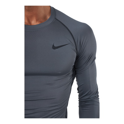 Nike Pro Dri-FIT Men's Tight Fit Long-Sleeve Top IRON GREY/BLACK/BLACK