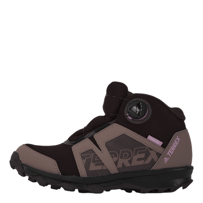 Terrex Agravic Boa Mid RAIN.RDY Hiking Shoes Shadow Maroon / Matt Purple Met. / Wonder Red
