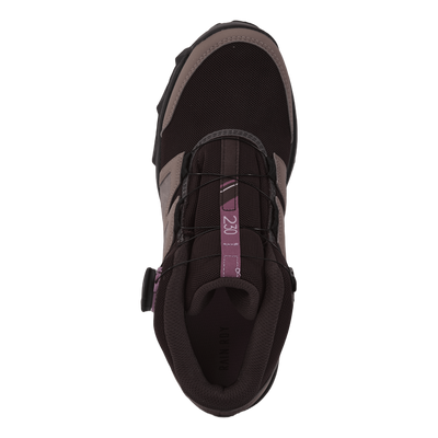 Terrex Agravic Boa Mid RAIN.RDY Hiking Shoes Shadow Maroon / Matt Purple Met. / Wonder Red