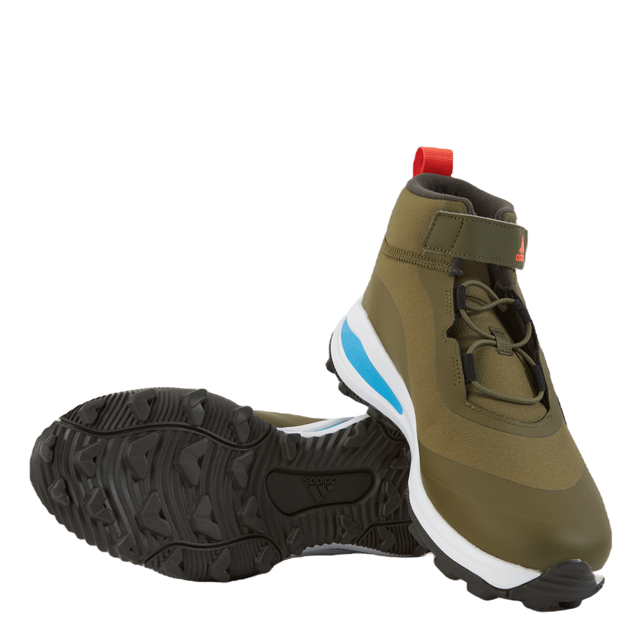 Fortarun All Terrain Cloudfoam Sport Running Elastic Lace and Top Strap Shoes Focus Olive / Pulse Blue / Shadow Olive