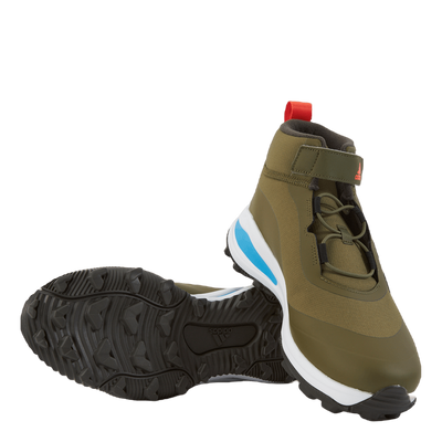 Fortarun All Terrain Cloudfoam Sport Running Elastic Lace and Top Strap Shoes Focus Olive / Pulse Blue / Shadow Olive