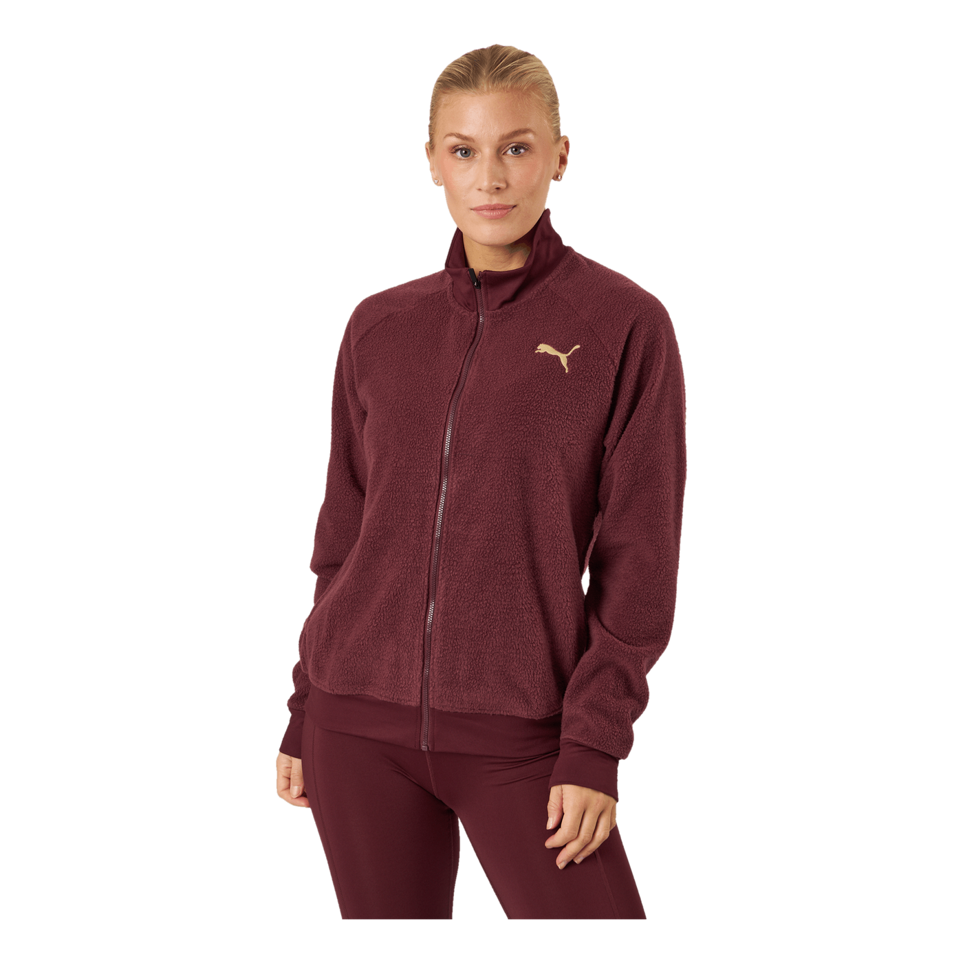 Puma Fit Sherpa Jacket Aubergine-puma Black