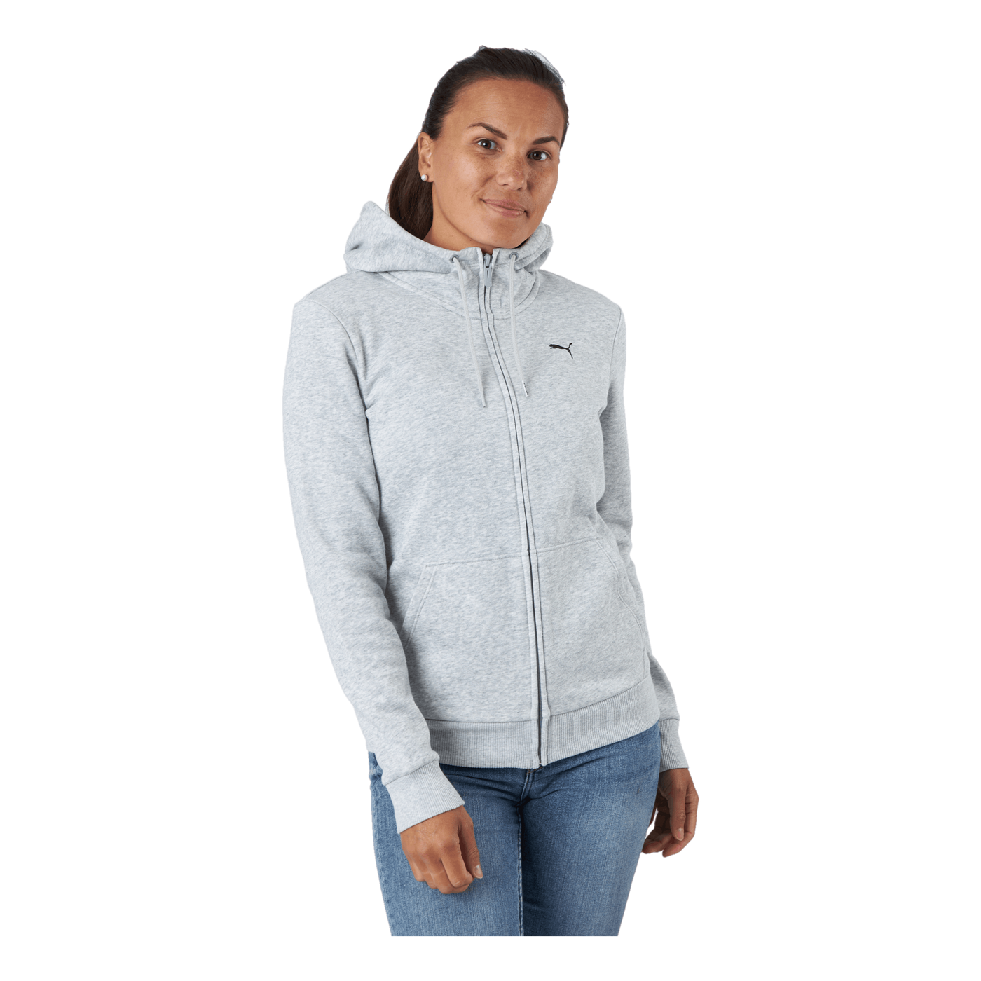 Ess Small Logo Full-zip Hoodie Puma Black Cat