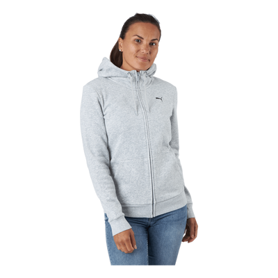 Ess Small Logo Full-zip Hoodie Puma Black Cat