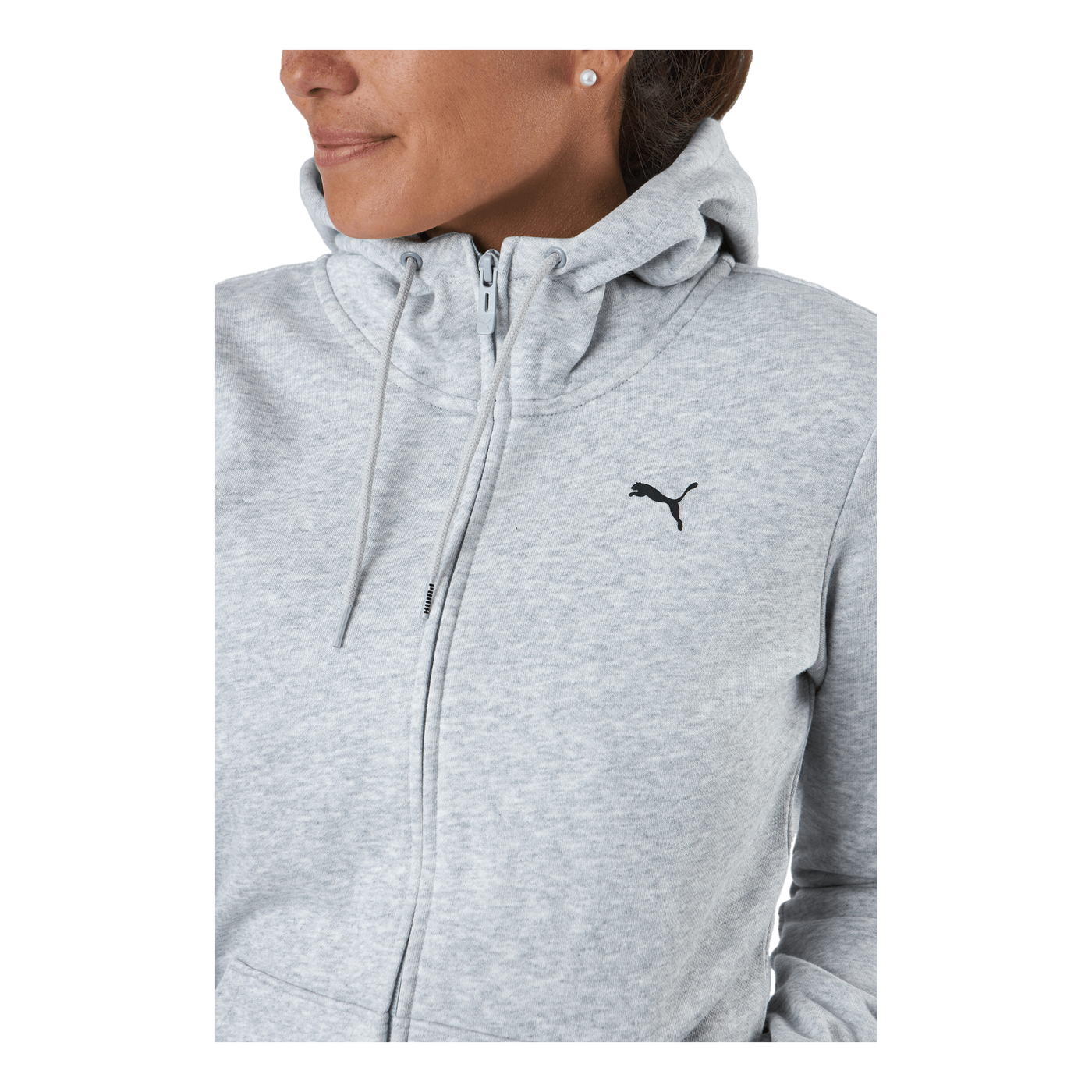 Ess Small Logo Full-zip Hoodie Puma Black Cat