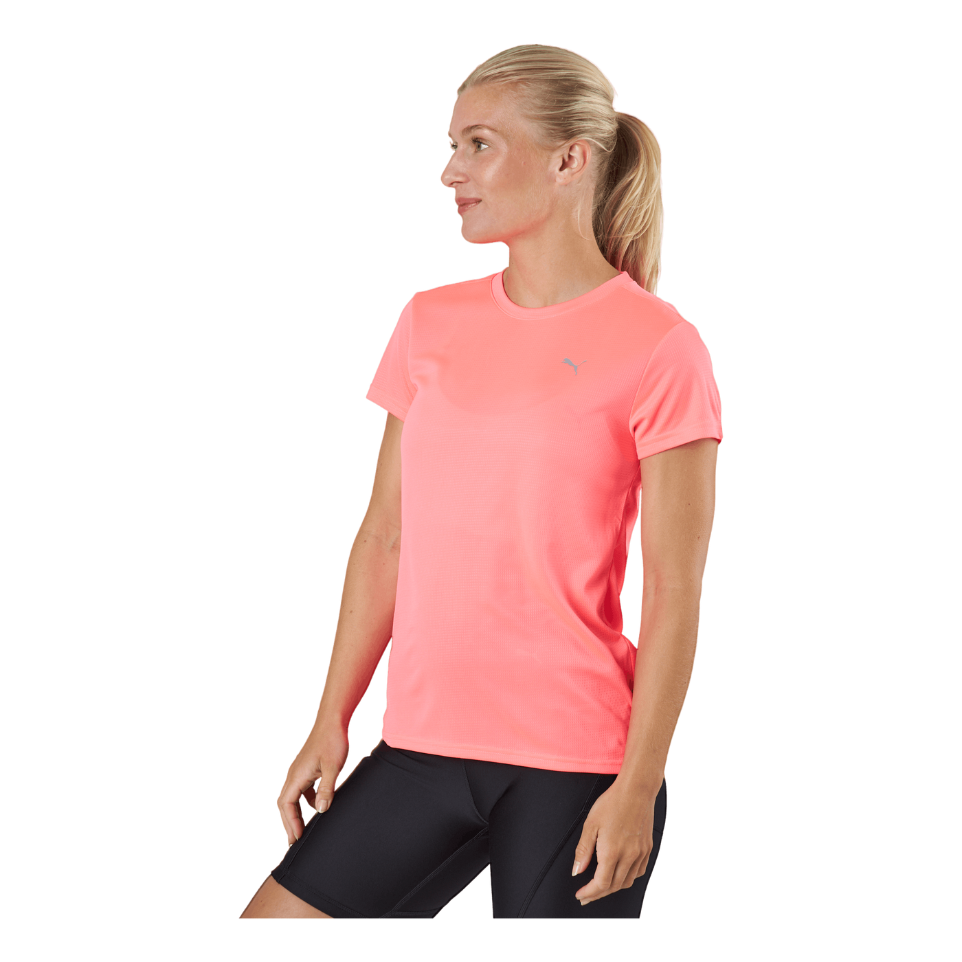 Run Favorite Ss Tee W Sunset Glow