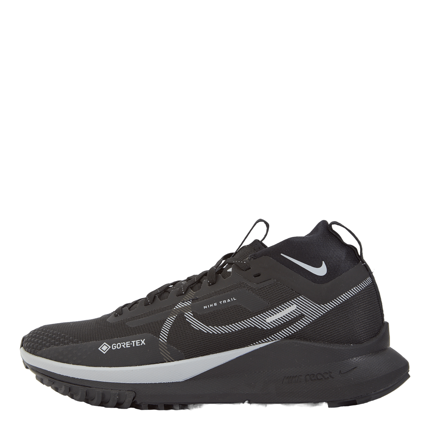 React Pegasus Trail 4 GORE-TEX Men's Waterproof Trail Running Shoes BLACK/WOLF GREY-REFLECT SILVER