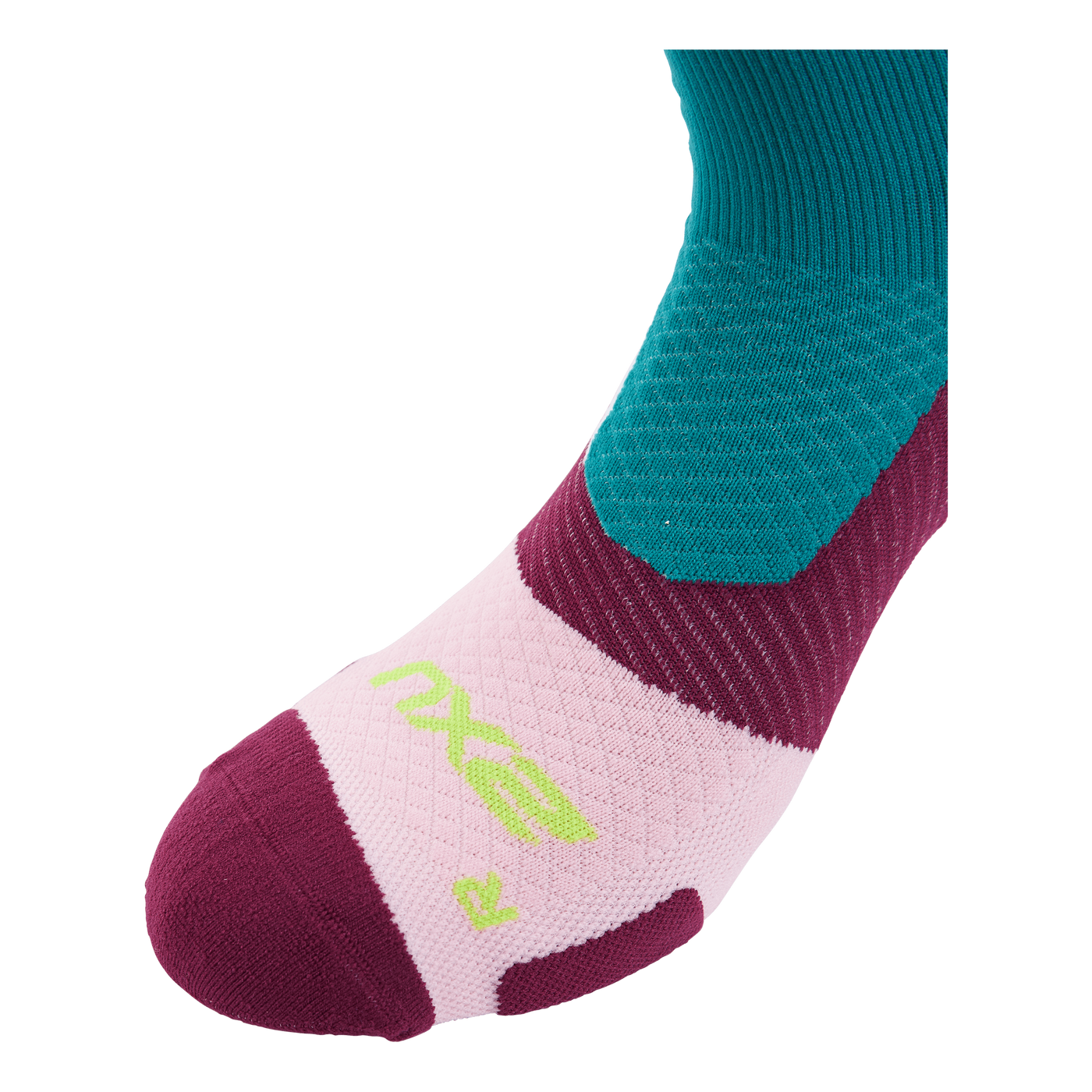 Vectr Light Cushion Crew Sock Deep Jade/beet