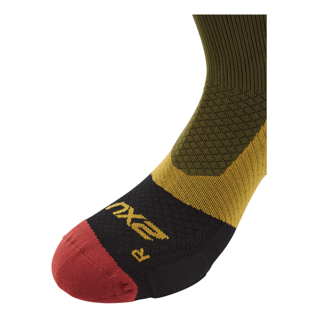 Vectr Light Cushion Crew Sock Winter Moss/chilli Oil