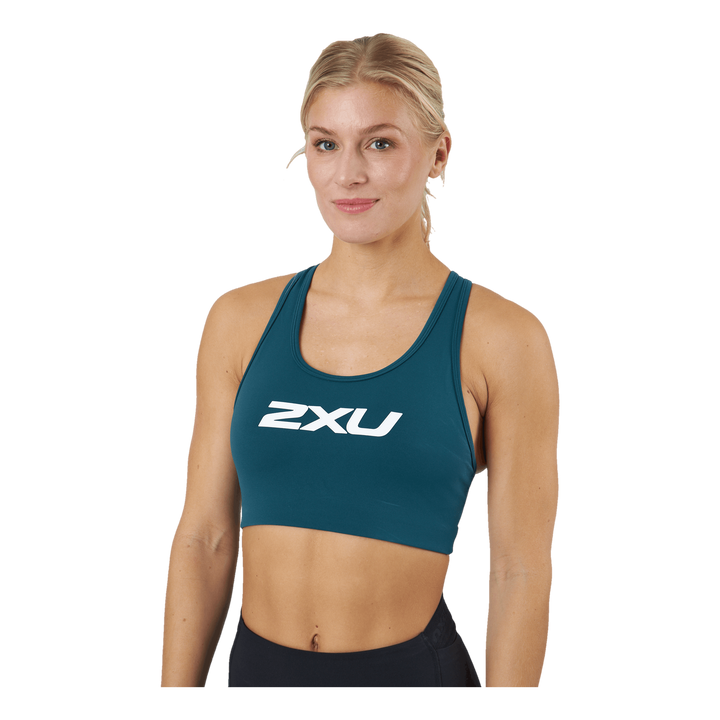 Motion Racerback Crop Deep Jade/white