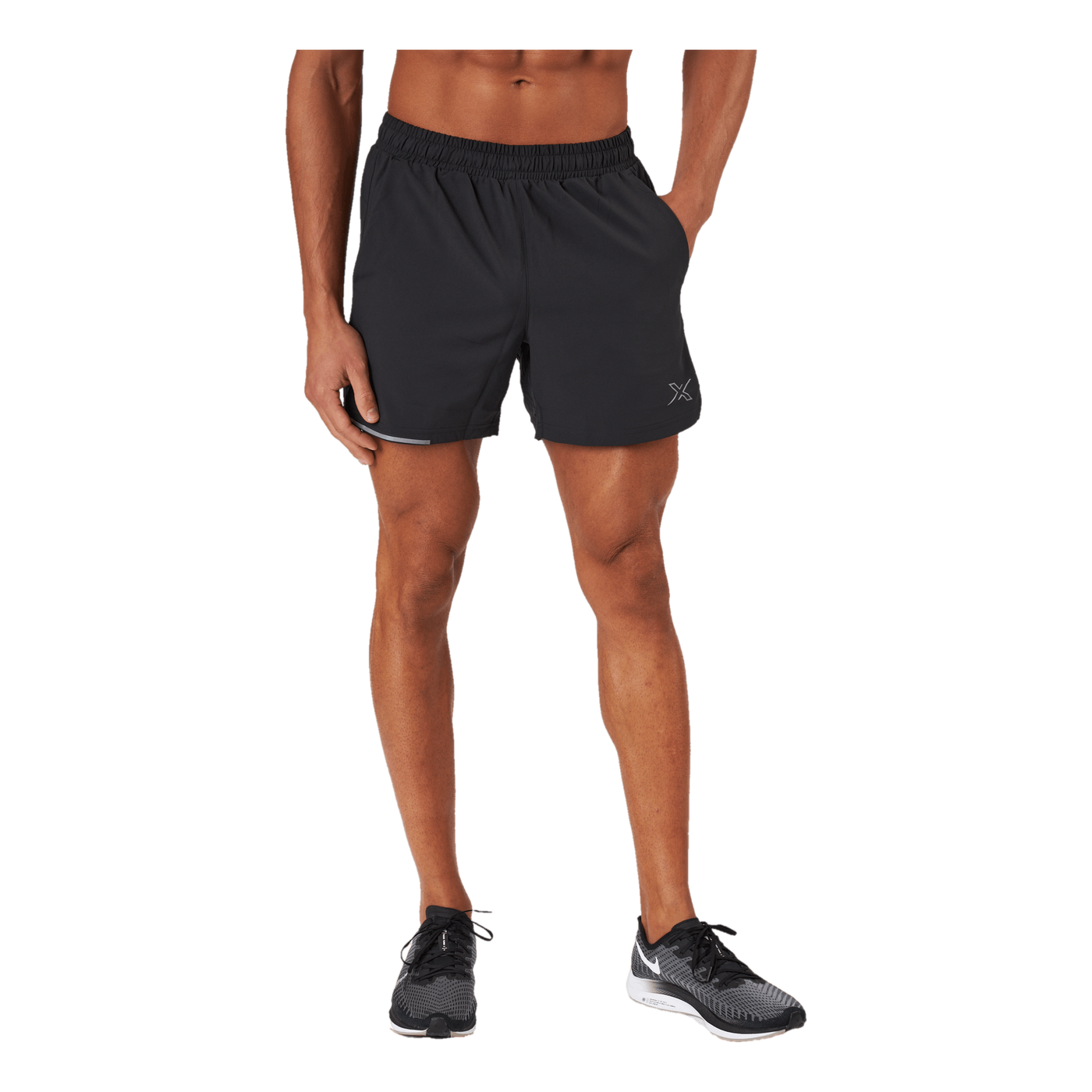 Aero 5 Inch Shorts Black/silver Reflective