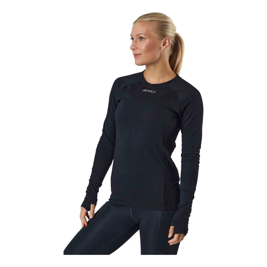 Ignition Base Layer L/s Black/silver Reflective