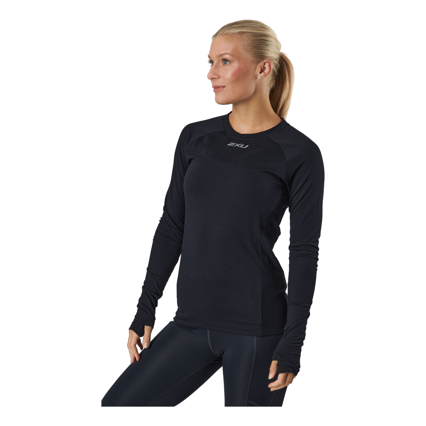 Ignition Base Layer L/s Black/silver Reflective