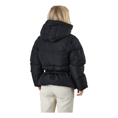 Beltet Short Padded Hood Jacke Black