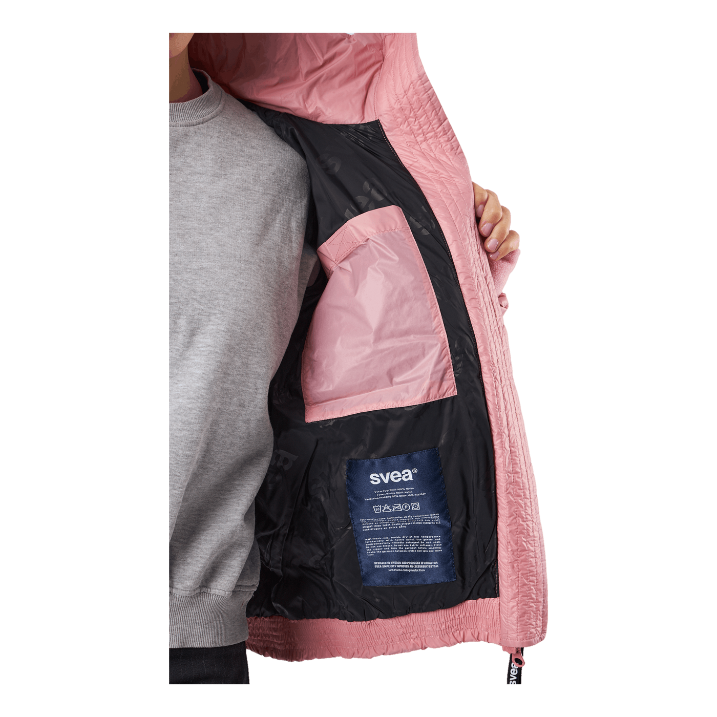 Volume Puffer Jacket Pink Edge