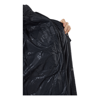 Loose Hood Coat Black