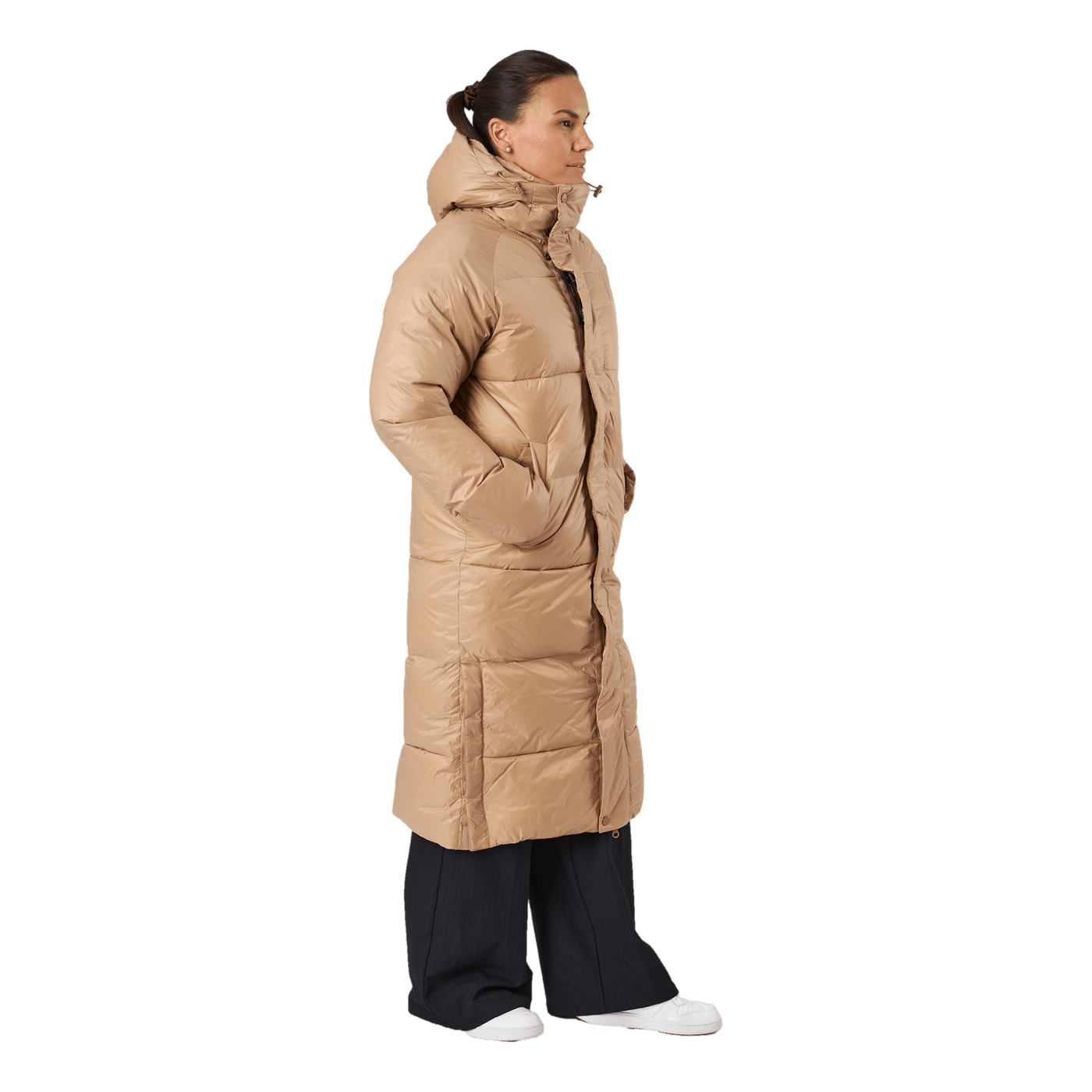 Loose Hood Coat Camel Brown