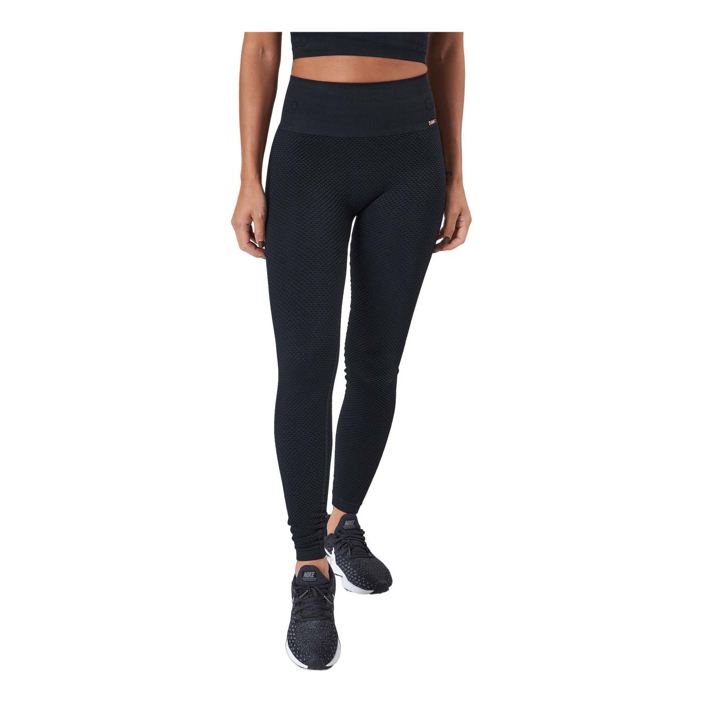 Seamless Honeycomb Black Tight Black