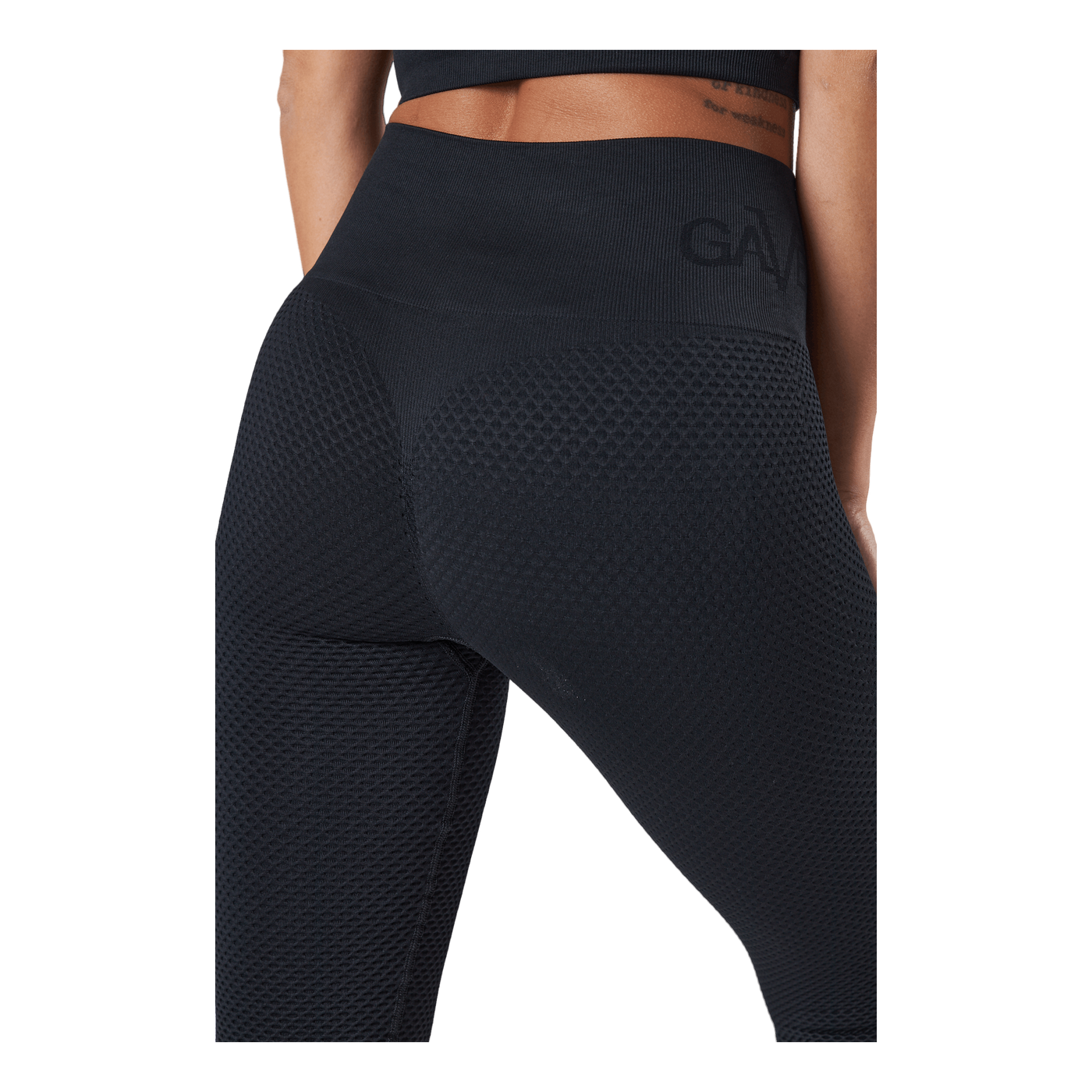 Seamless Honeycomb Black Tight Black