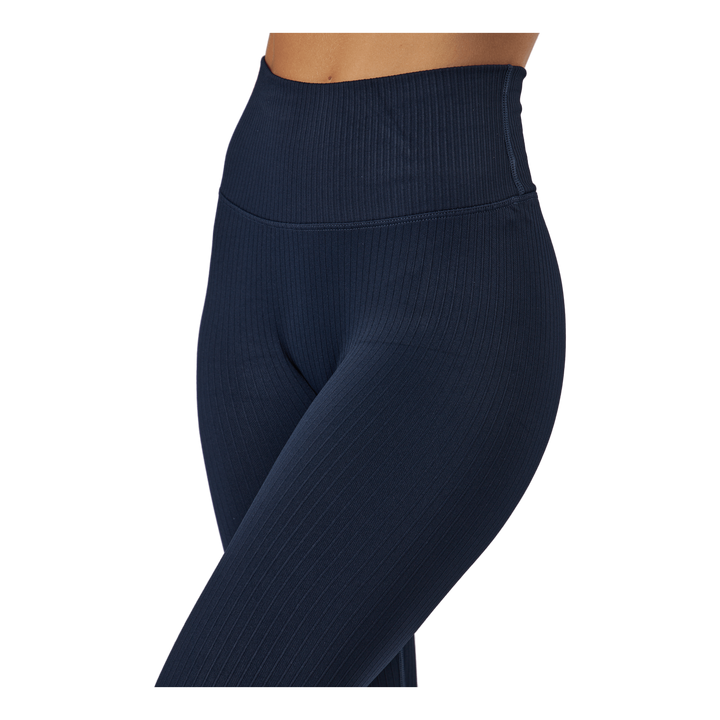 Ribbed Seamless Tights Navy Blue