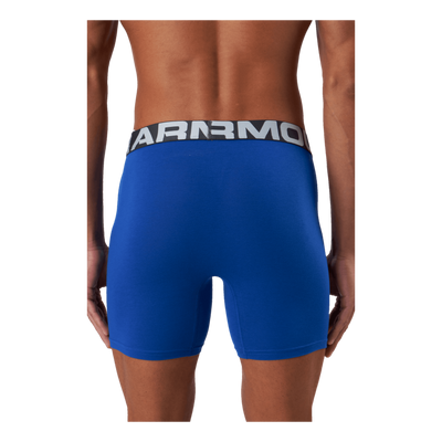 Ua Charged Cotton 6in 3 Pack Royal