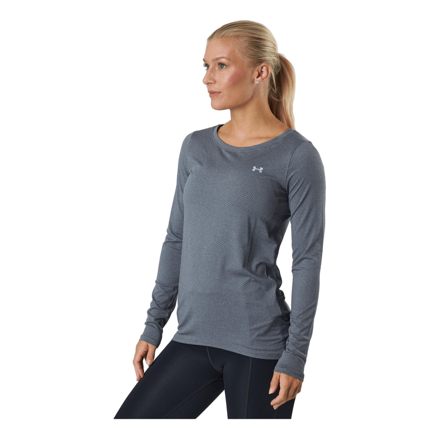 Ua Hg Armour Long Sleeve Pitch Gray Light Heather