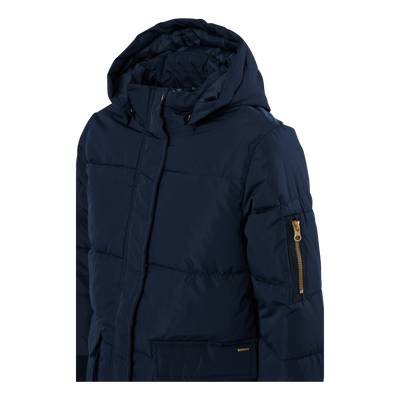 Nkfmuso Long Puffer Jacket Cam Dark Sapphire