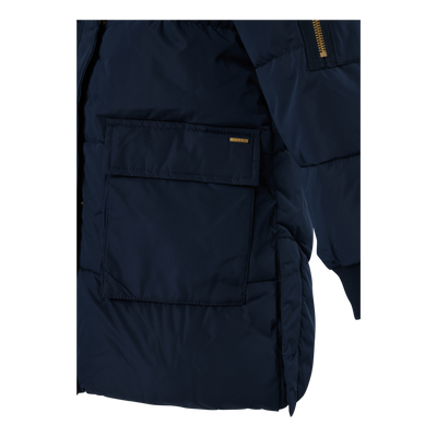 Nkfmuso Long Puffer Jacket Cam Dark Sapphire