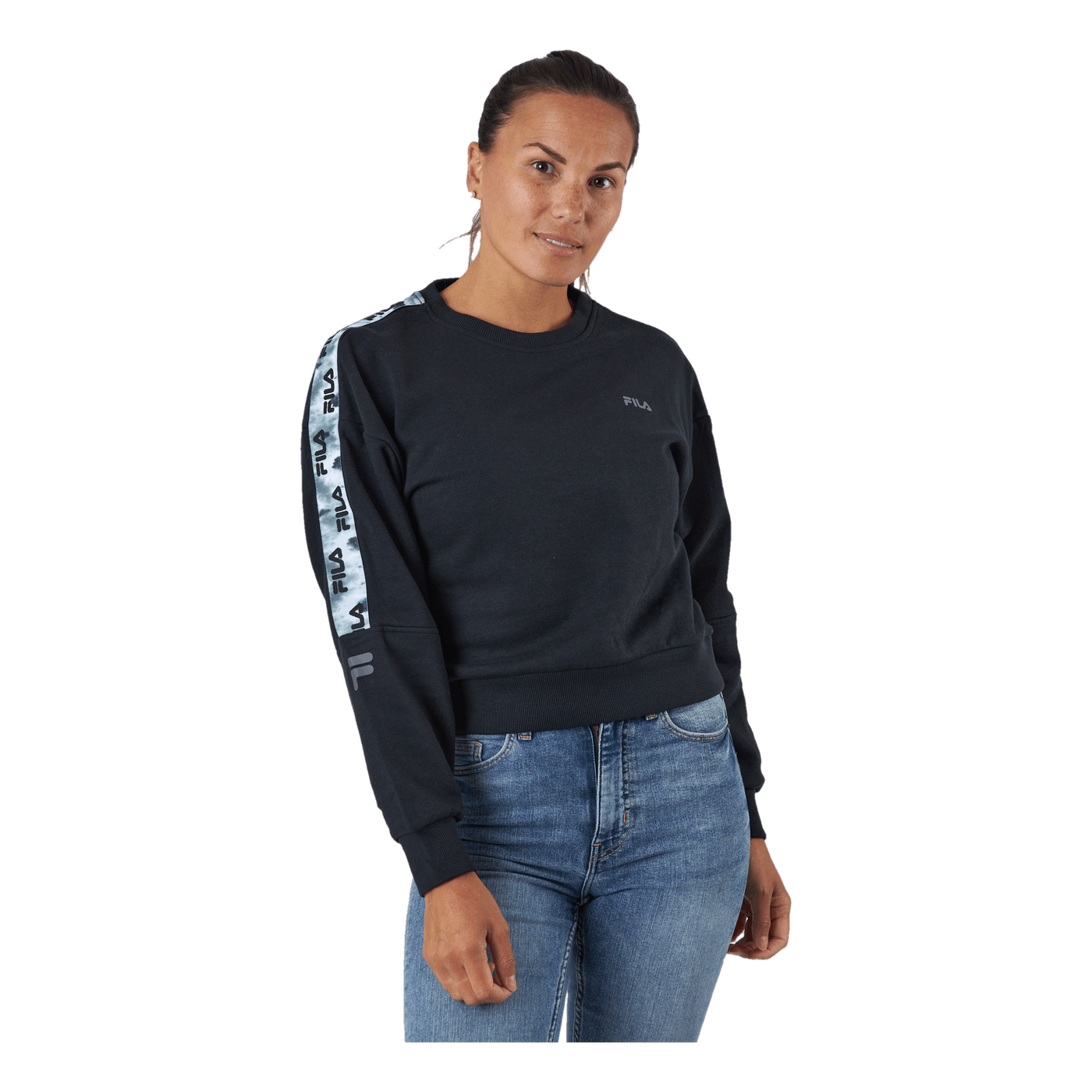 Bettens Cropped Crew Sweat 80001- Moonless Night