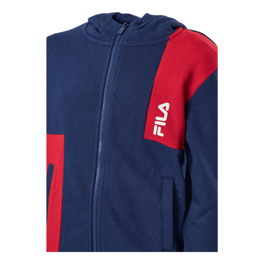 Bingöl Jacket With Hood 53002 Medieval Blue-true Red