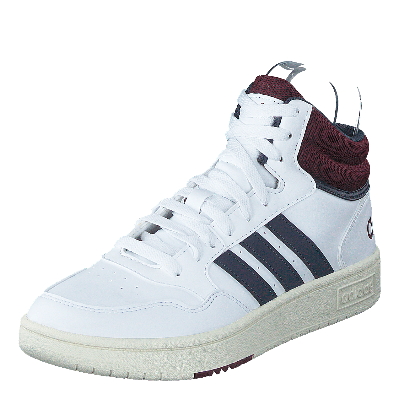 Hoops 3.0 Mid Lifestyle Basketball Classic Vintage Shoes Cloud White / Shadow Navy / Shadow Red