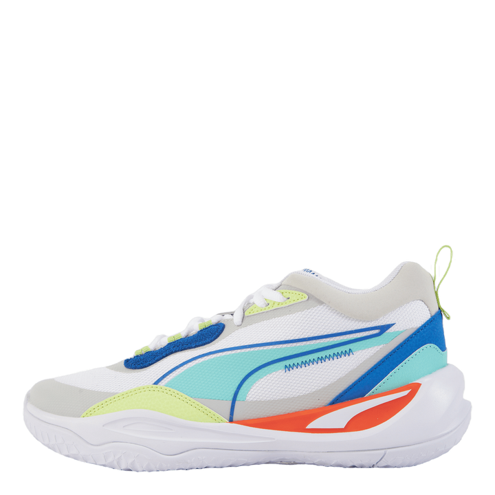 Playmaker Jr Puma White-mint-victoria Blue