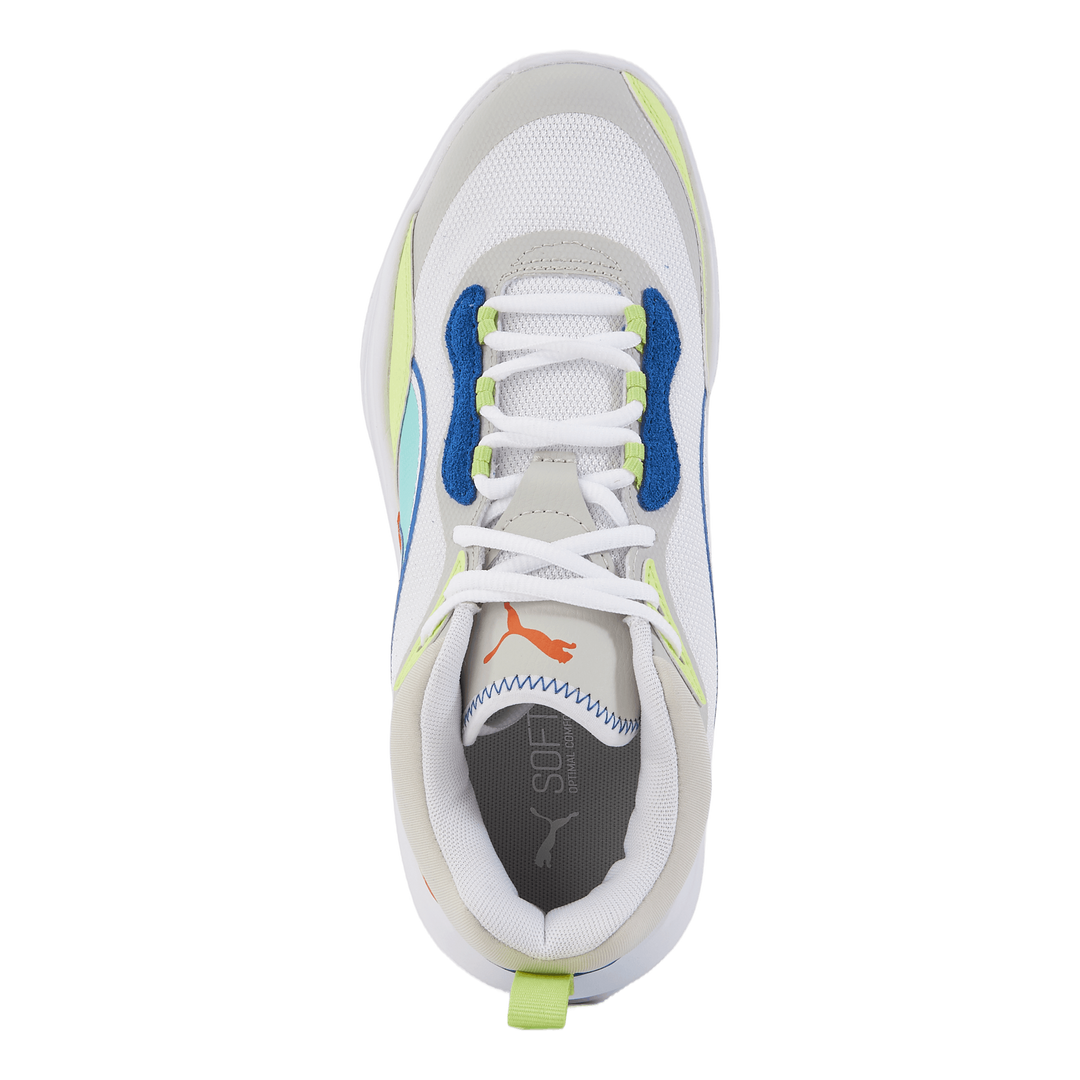 Playmaker Jr Puma White-mint-victoria Blue